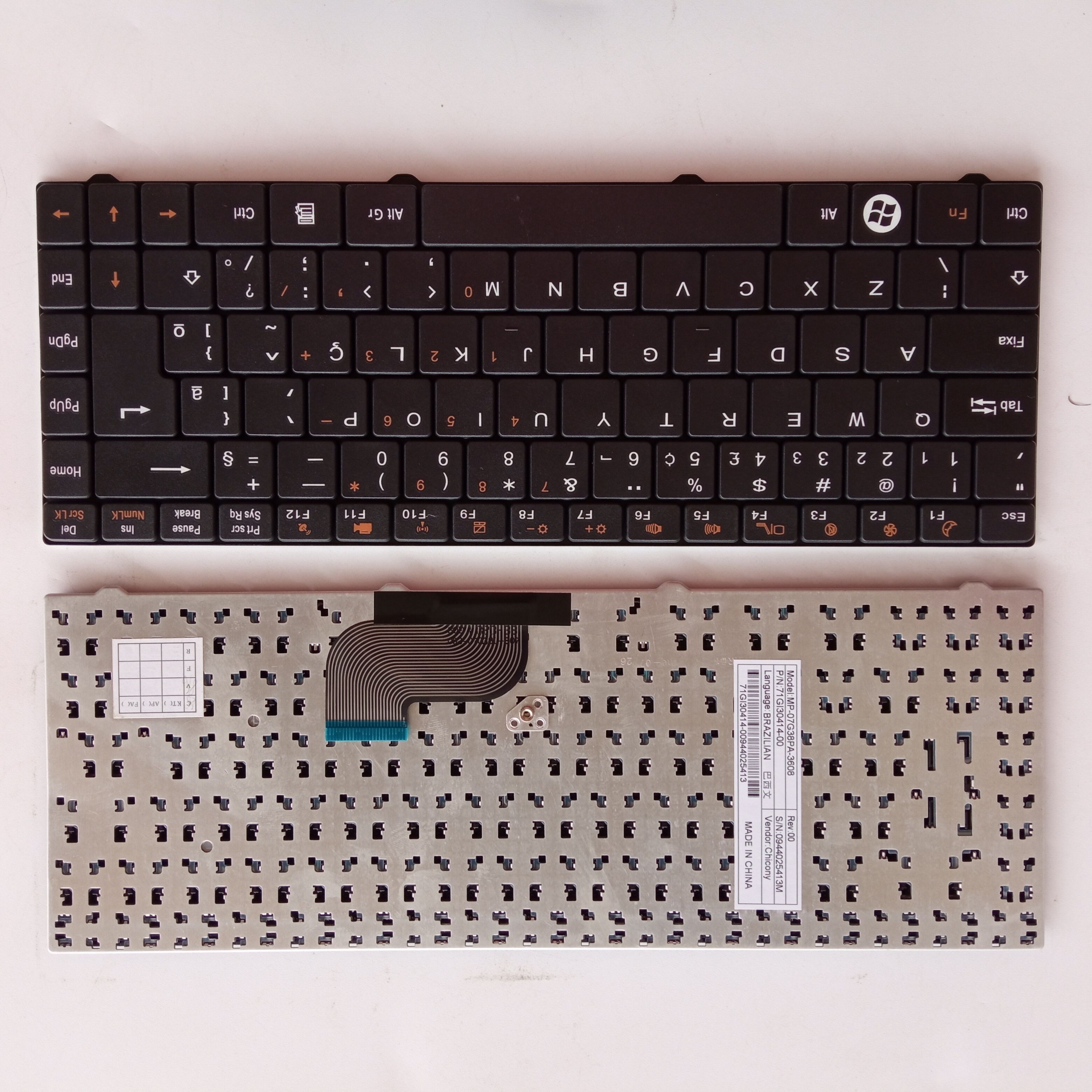 Picture of New Replacement Laptop Keyboard For HASEE S330/ Mp-07g38pa-36081 BLACK BR Layout